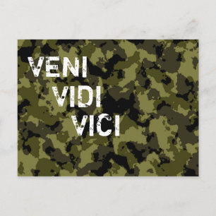 Carte Postale Victoire militaire de Camouflage Veni Vidi Vici