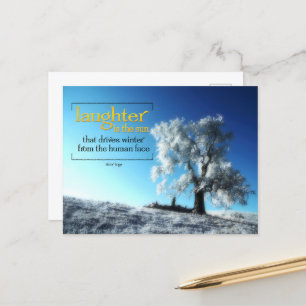 Carte Postale Victor Hugo Citation Inspirationnelle "Rire"