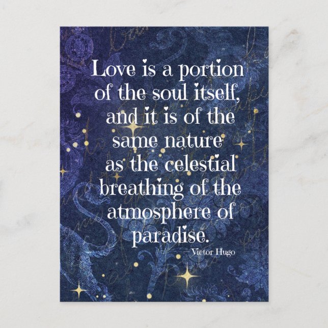 Carte Postale Victor Hugo Poem (Devant)