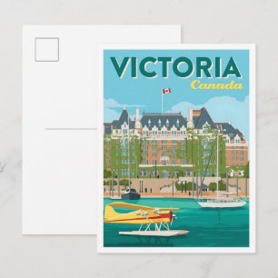 Carte Postale Victoria Canada Art Voyage Antique 