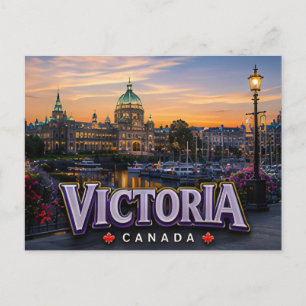 Carte Postale Victoria Canada Île de Vancouver Ville Jardin Voya