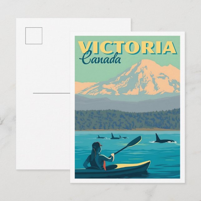 Carte Postale Victoria Canada Vintage Travel  (Devant / Derrière)