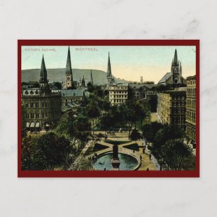 Carte Postale Victoria Carré, Montréal Vintage