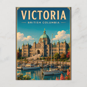 Carte Postale 🌸 Victoria Colombie-Britannique Harbour