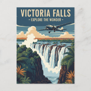 Carte Postale Victoria Falls Zambie Zimbabwe Voyage Vintage