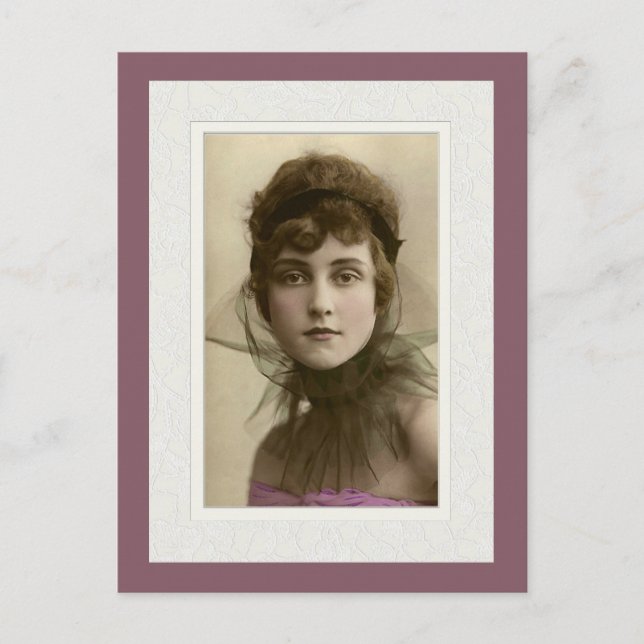 Carte Postale Victorian beauty intense look netting pink top (Devant)