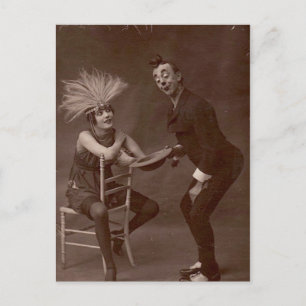 Carte Postale Victorian bizarre drôle Clown