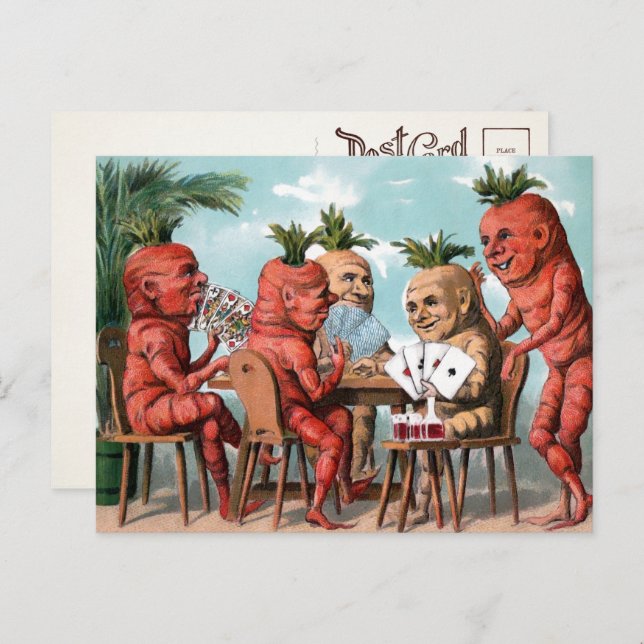 Carte postale Victorian Carrot Card Game  (Devant / Derrière)