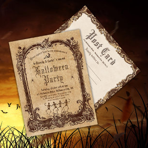 Carte postale Victorian Gothique vintage de la fêt