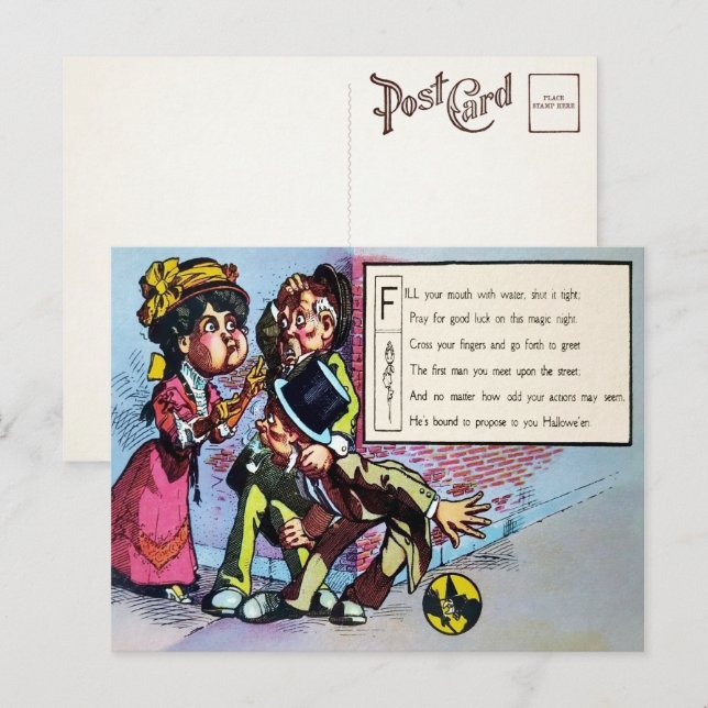 Carte postale Victorian Halloween Poem 2 (Devant / Derrière)