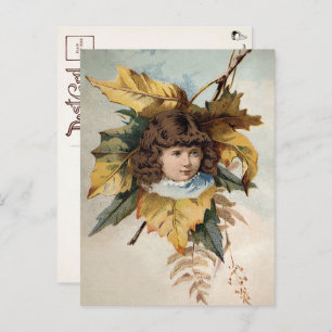 Carte postale Victorian Leaf Girl 