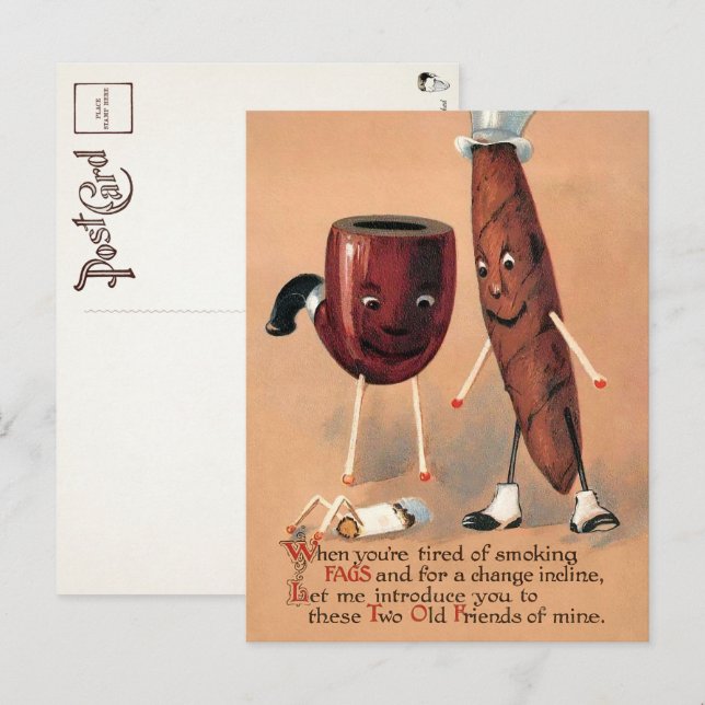 Carte postale Victorian Odd Smoking  (Devant / Derrière)