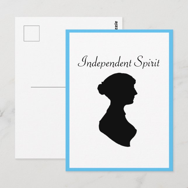 Carte Postale Victorian Regency Femme Silhouette Art indépendant (Devant / Derrière)