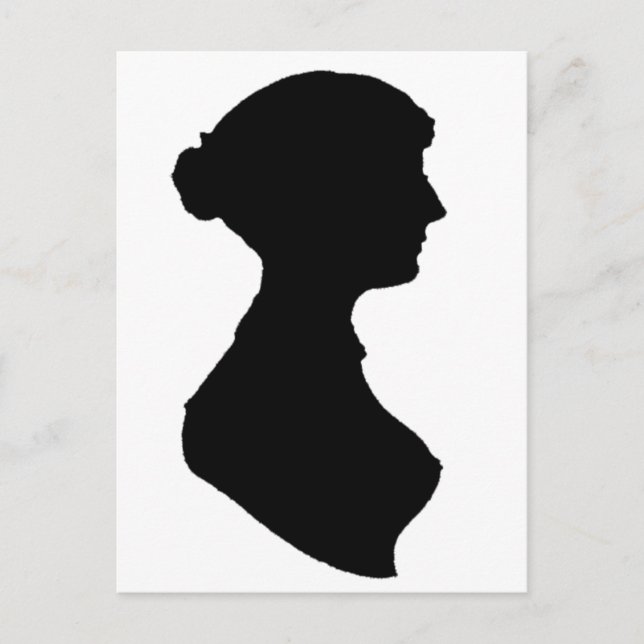 Carte Postale Victorian Regency Femme Silhouette Art indépendant (Devant)