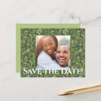 Victorian Vintage Green Ivy Enregistrer la date