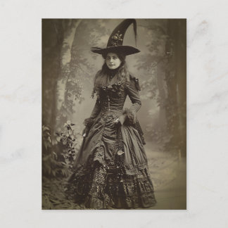 Carte Postale Victorian Witch Sepia Portrait style 3