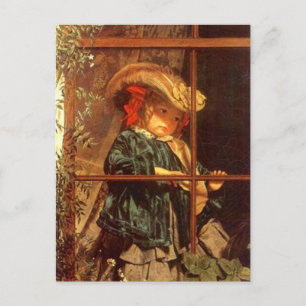 Carte Postale VICTORIEN vintage Désire Être À L'EXTÉRIEUR DE LA