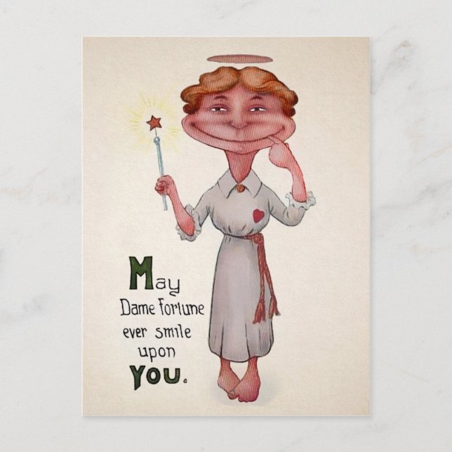 Carte postale victorienne ancienne et étrange de D (Devant)