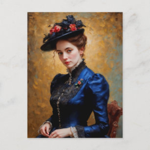 Carte Postale Victorienne Anglais Lady Portrait Peinture