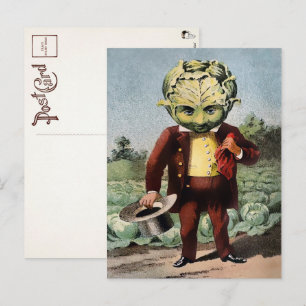 Carte postale victorienne de chou
