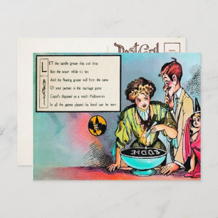 Carte postale victorienne Halloween Poem 3