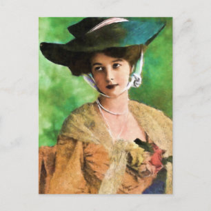 CARTE POSTALE VICTORIENNE JOLIE DAY WOMAN