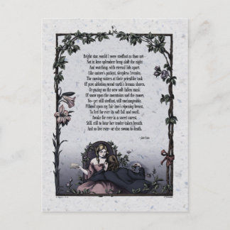 Carte postale victorienne Keats "Bright Star"