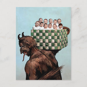 Carte postale Victorienne vintage Krampus