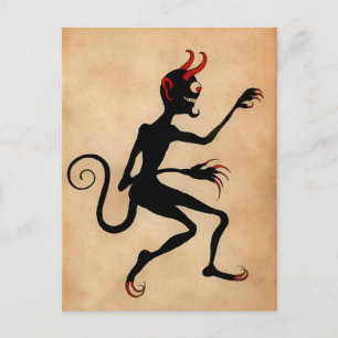 Carte postale Victorienne vintage Krampus