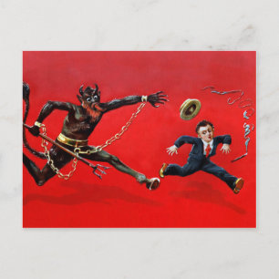 Carte postale Victorienne vintage Krampus