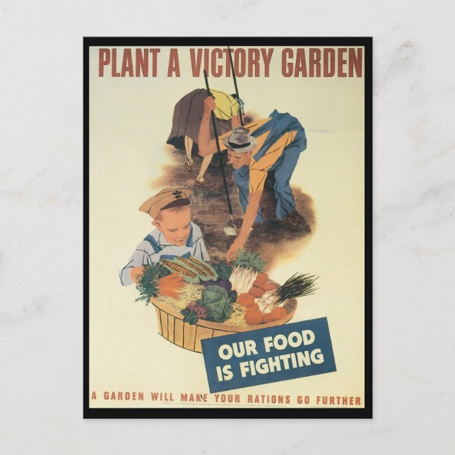 Carte Postale Victory Garden Guerre mondiale 2 (Devant)
