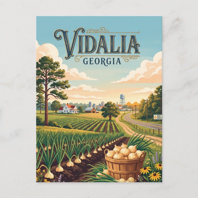Carte Postale Vidalia, Géorgie (Devant)