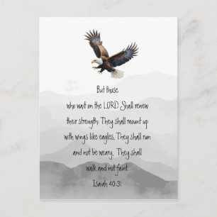 Carte Postale Vide Ils Qui Attendent le Seigneur Aigle Isaïe