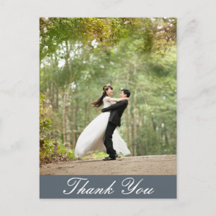Carte Postale Vide - Merci photo de mariage vertical personnalis