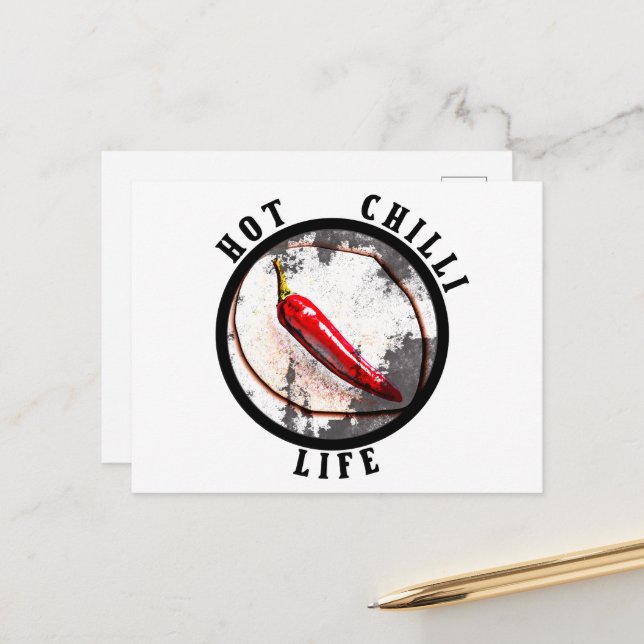 Carte Postale Vie chili chaude (Devant/Arrière en situation)