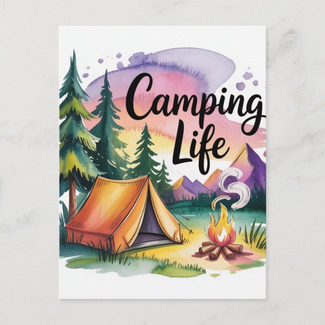 Carte Postale Vie de camping (Devant)