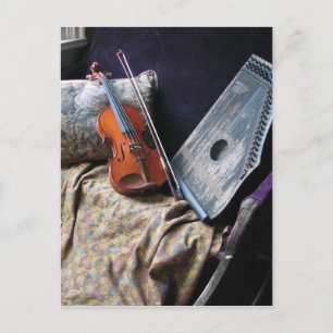 Carte Postale Vie de la bobine de violon