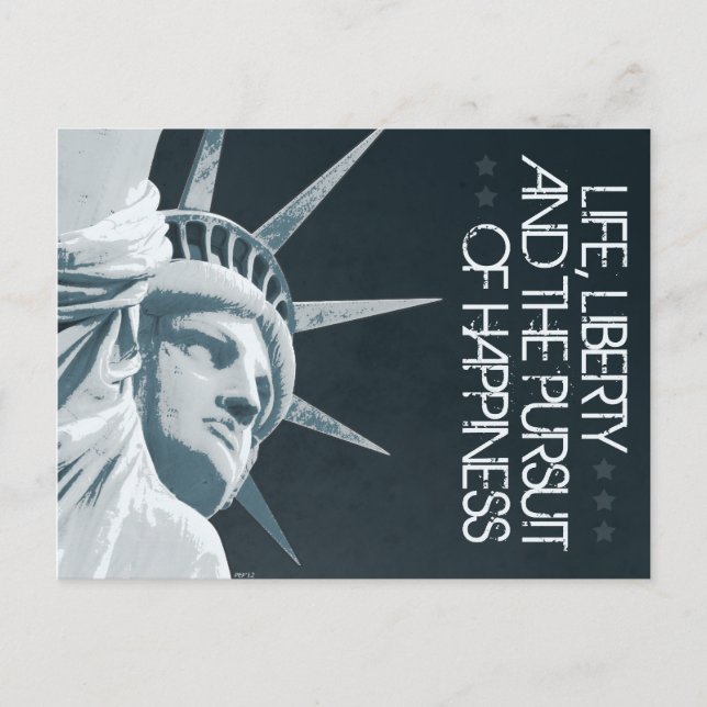 Carte Postale Vie, Liberté, Bonheur (Devant)