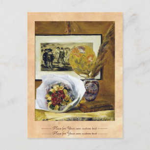 Carte Postale Vie morte avec Bouquet Pierre Auguste Renoir