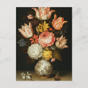 Carte Postale Vie morte avec fleurs