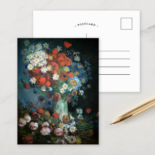 Carte Postale Vie morte avec Fleurs de prairie   Vincent Van Gog