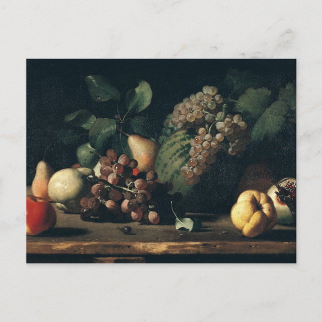 Carte Postale Vie morte avec raisins et grenade (Devant)