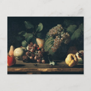 Carte Postale Vie morte avec raisins et grenade
