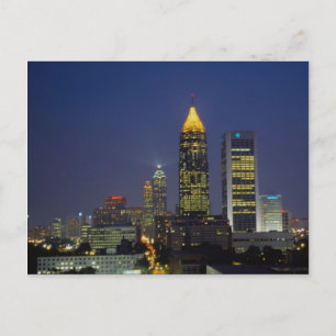Carte Postale Vie nocturne passionnante, Atlanta, Géorgie, États