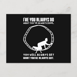 Carte Postale Vie Sagesse Hamster Wheel Escape Entrepreneur