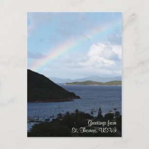 Carte Postale Vie sur l'île arc-en-ciel des Caraïbes