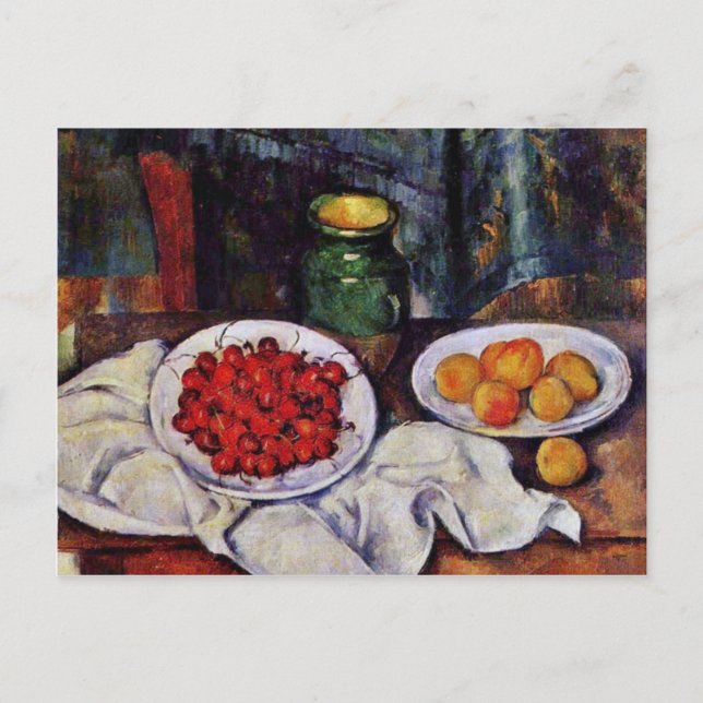 Carte Postale Vie Toujours Avec Cerises Et Peaches Par Paul Céza (Devant)