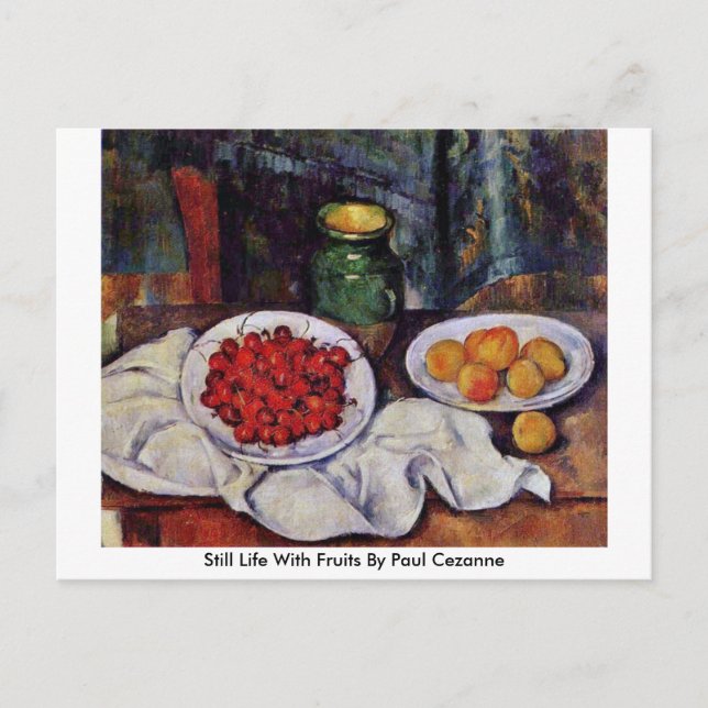Carte Postale Vie Toujours Avec Fruits Par Paul Cezanne (Devant)