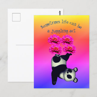 Carte Postale Vie Une Loi Jonglante Panda Bear Inspiration