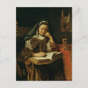 Carte Postale Vieille Femme qui dort